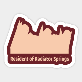 Resident of Radiator Springs Sticker